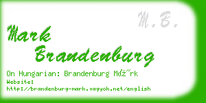 mark brandenburg business card